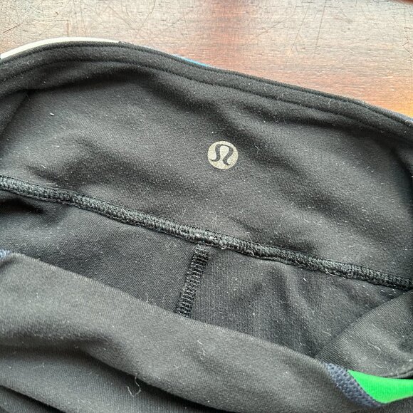 LULULEMON Cropped Leggings Tights Black with Color Blocking - 2 - Picture 9 of 10